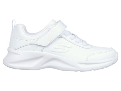 Zapatillas Escolar Skechers Niña Dynamatic Blanca Velcro