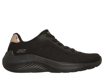 Zapatillas Skechers Mujer Bobs Squad Waves Current Look Negras