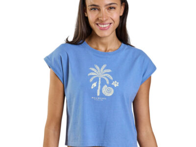 Polera Maui And Sons Mujer Regular Fit Elara Celeste
