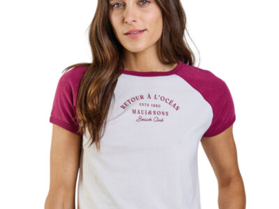 Polera Maui And Sons Mujer Regular Fit Sena Burdeo